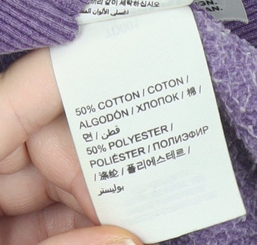 Superdry Womens Purple Hoodie Medium Full Zip Casual Cotton Blend