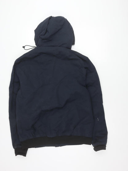 Primark Men’s Blue Medium Bomber Jacket Hooded Polyester Casual