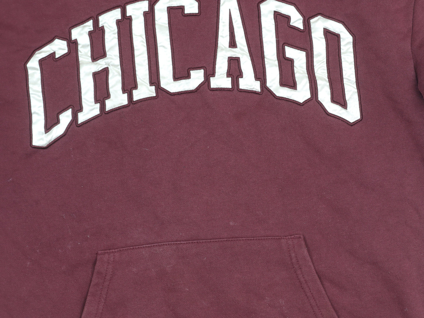 Primark Girls Red Chicago Pullover Hoodie 11-12 Years Cotton Blend