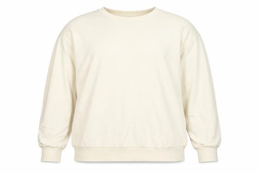 Front view of ASOS Women Yellow Cotton Crew Neck Pullover Sweatshirt UK 12