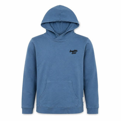 Sometime Soon Boys Blue Pullover Hoodie 12 Years Long Sleeve Cotton