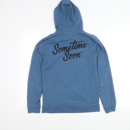 Sometime Soon Boys Blue Pullover Hoodie 12 Years Long Sleeve Cotton