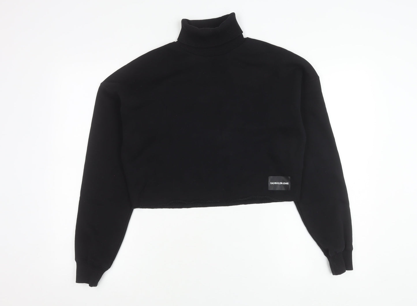 Calvin Klein Jeans Womens Black Roll Neck Pullover Jumper Size S