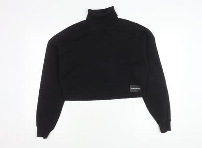 Calvin Klein Jeans Womens Black Roll Neck Pullover Jumper Size S
