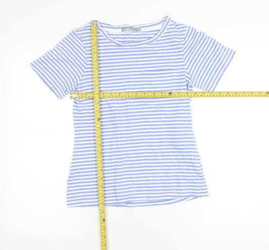 Peter Storm Women’s Blue Striped Cotton T-Shirt Size 8