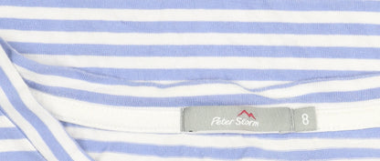 Peter Storm Women’s Blue Striped Cotton T-Shirt Size 8