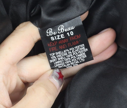 Be Beau Women’s Black Fit & Flare Party Dress Size 10