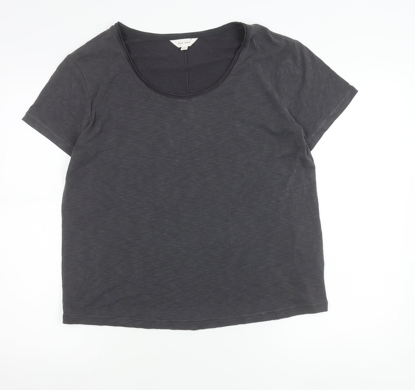 Womens UK Size 14 Marks and Spencer Grey Basic T-Shirt
