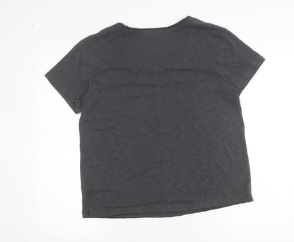 Womens UK Size 14 Marks and Spencer Grey Basic T-Shirt