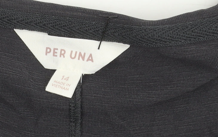 Womens UK Size 14 Marks and Spencer Grey Basic T-Shirt