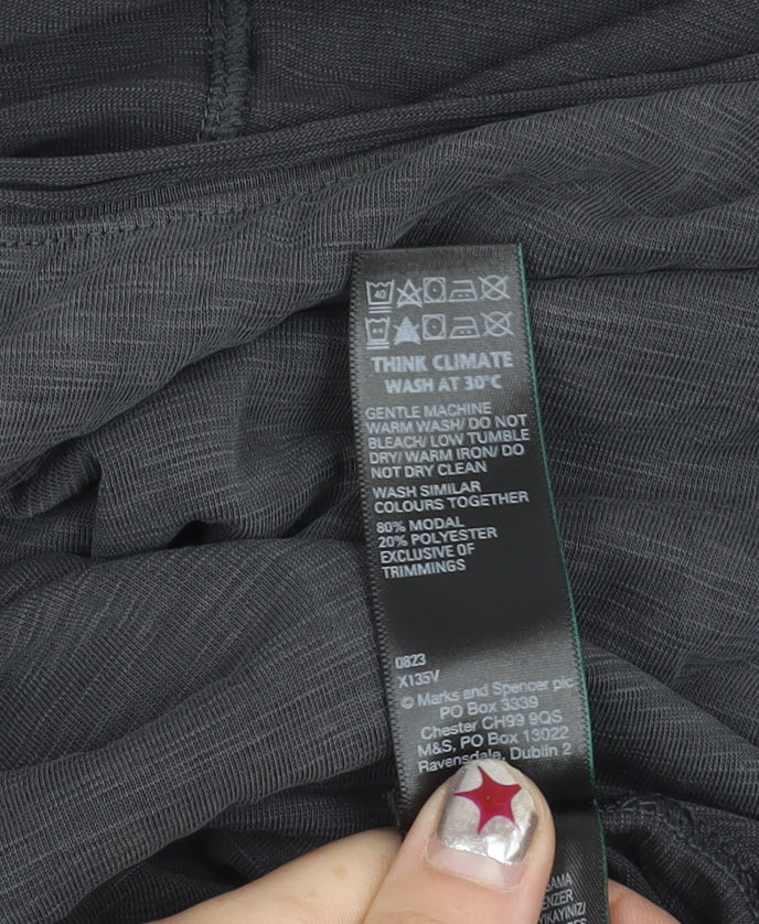 Womens UK Size 14 Marks and Spencer Grey Basic T-Shirt