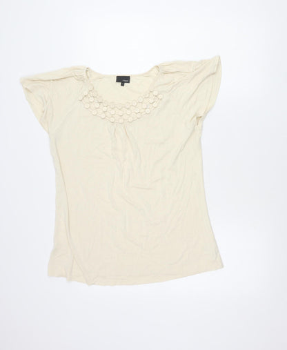 Womens UK Size 16 NEXT Beige Basic Blouse