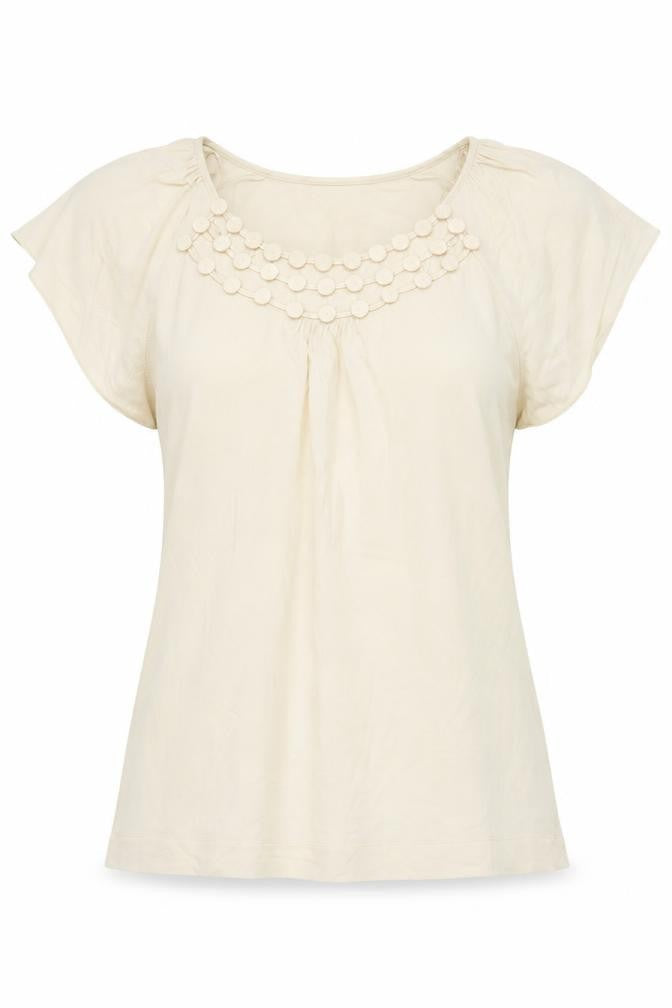 Womens UK Size 16 NEXT Beige Basic Blouse