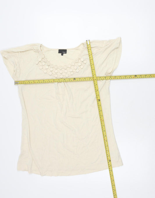 Womens UK Size 16 NEXT Beige Basic Blouse
