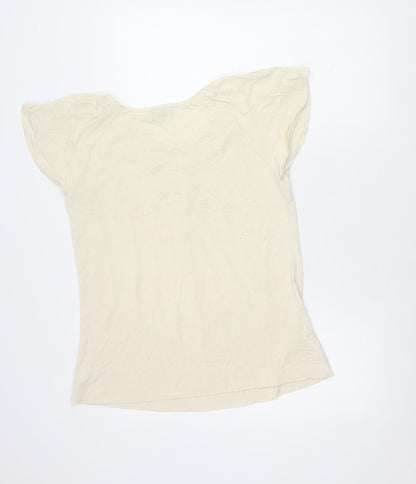 Womens UK Size 16 NEXT Beige Basic Blouse