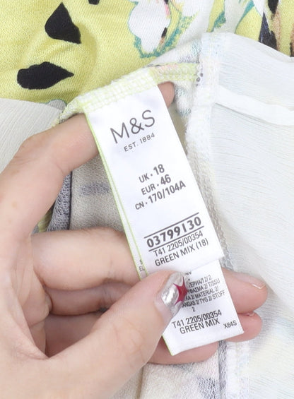Womens UK Size 18 Marks and Spencer Multicoloured Tunic Blouse
