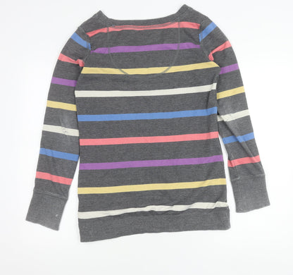 Animal Womens Multicoloured Striped Pullover Sweatshirt Size 10