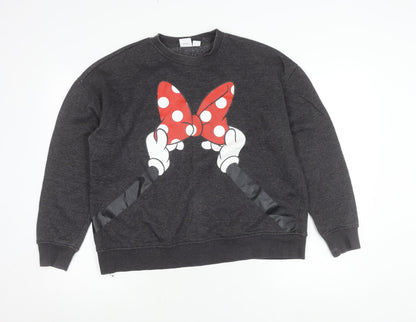 Womens UK Size 12 Disney Grey Pullover Sweatshirt