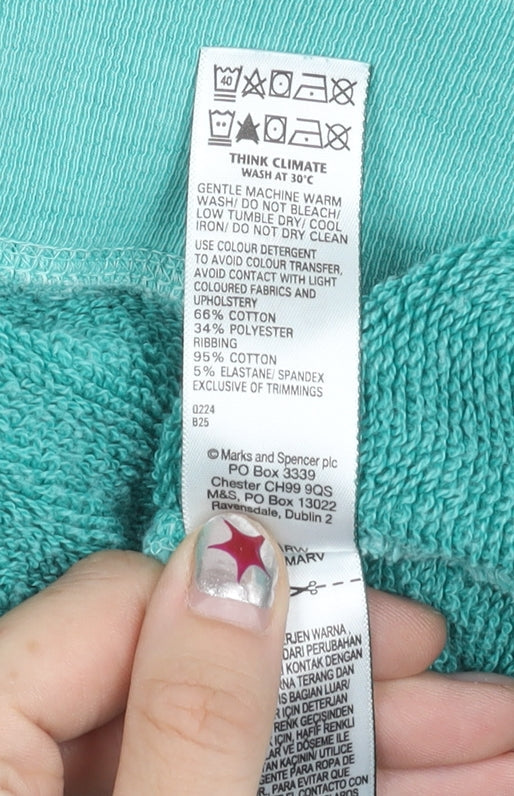 Womens UK Size M Marks and Spencer Green Pullover Sweatshirt
