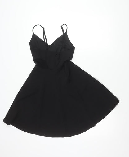 New Look Women's Black Size 6 Fit & Flare Party Dress