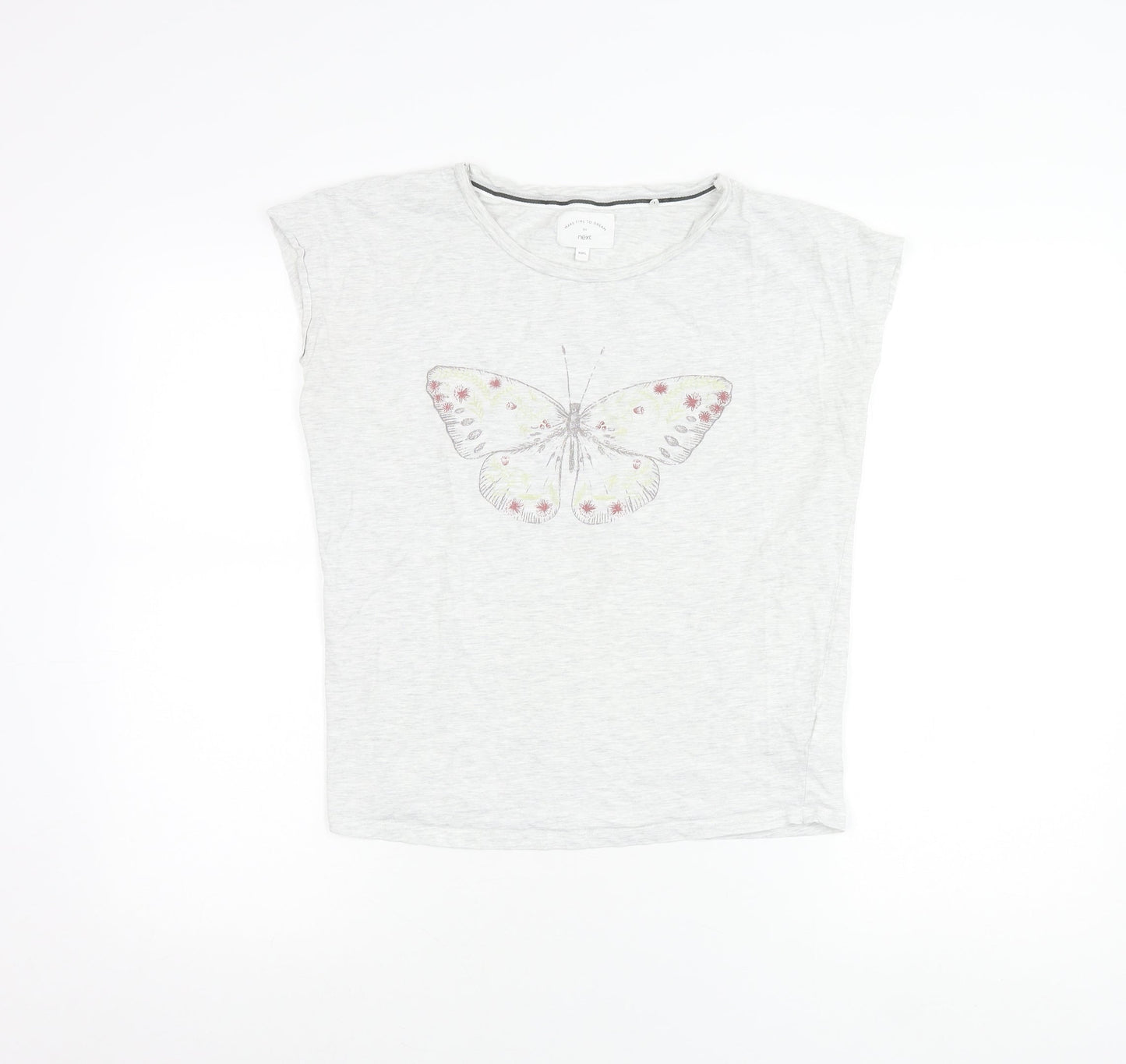 Womens UK Size XS NEXT Grey Basic T-Shirt