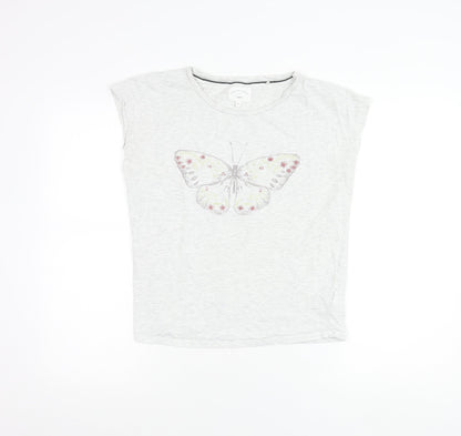 Womens UK Size XS NEXT Grey Basic T-Shirt