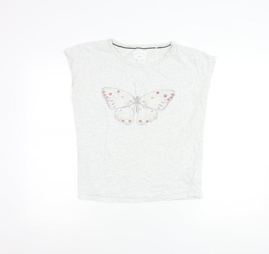 Womens UK Size XS NEXT Grey Basic T-Shirt