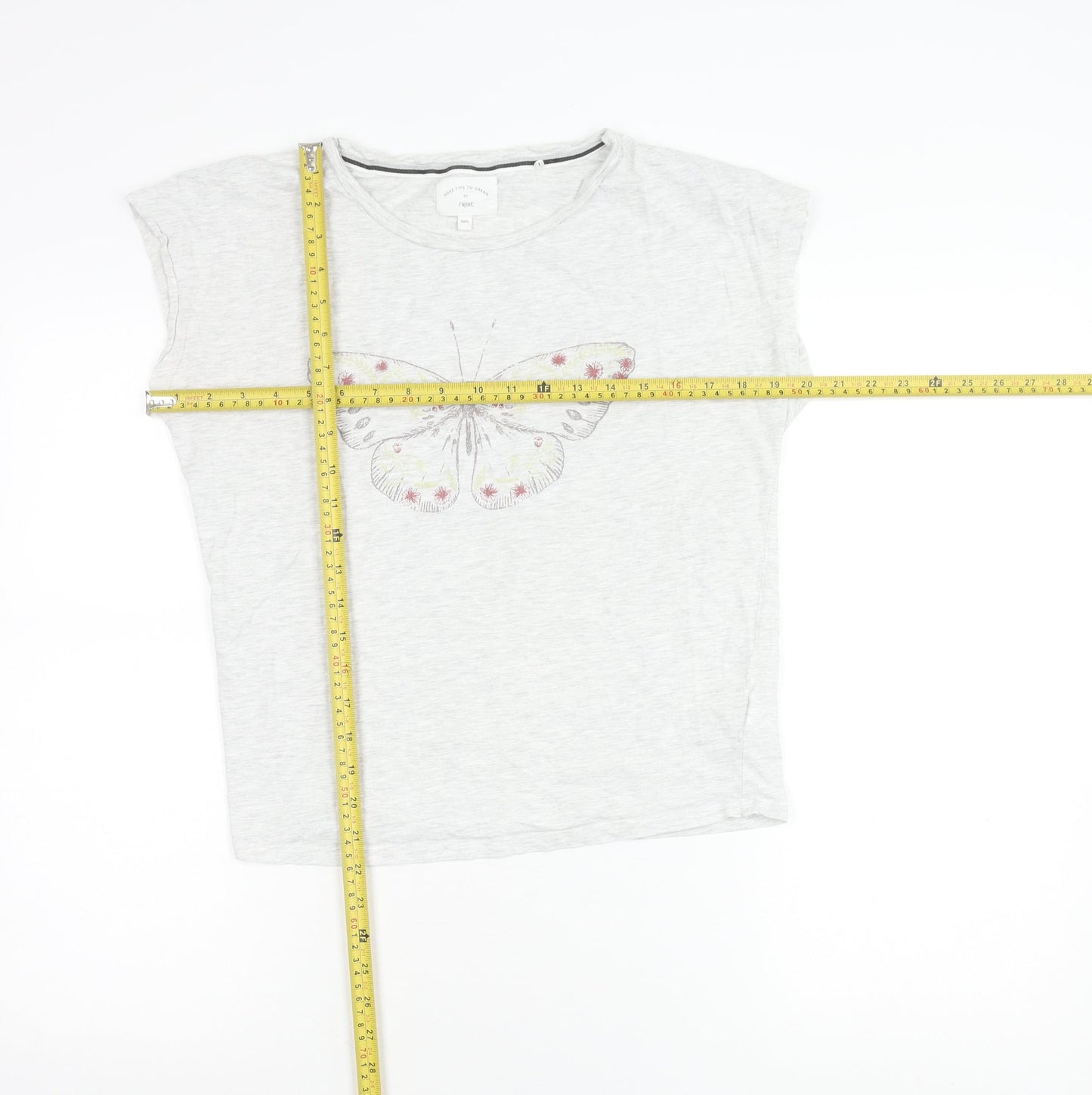Womens UK Size XS NEXT Grey Basic T-Shirt