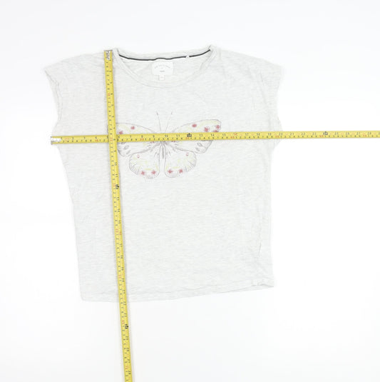 Womens UK Size XS NEXT Grey Basic T-Shirt