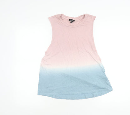 Womens UK Size 8 Topshop Multicoloured Basic Tank