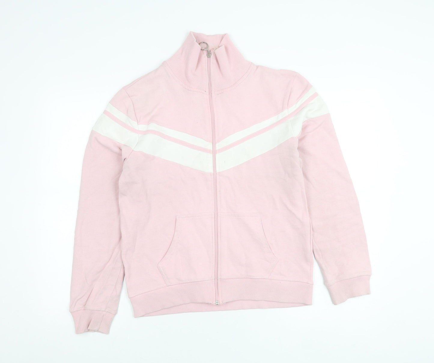 Criminal Damage Women’s Pink Varsity Jacket Size L Cotton Casual Zip Up