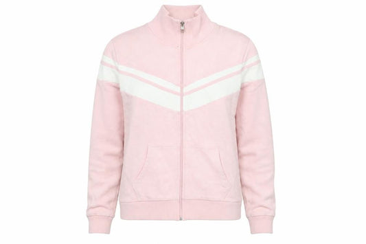 Criminal Damage Women’s Pink Varsity Jacket Size L Cotton Casual Zip Up