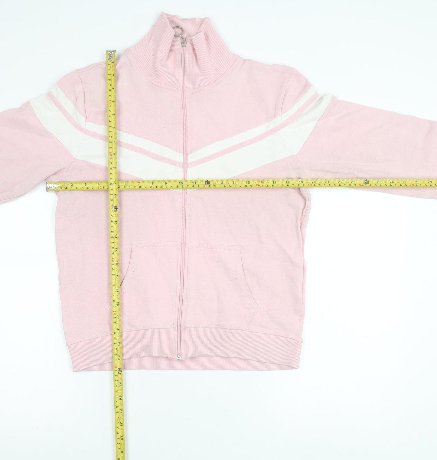 Criminal Damage Women’s Pink Varsity Jacket Size L Cotton Casual Zip Up