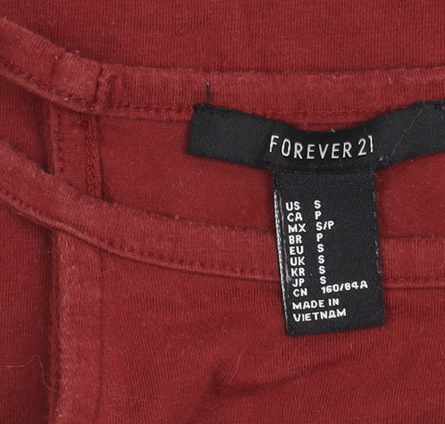 Womens UK Size S FOREVER 21 Red Camisole Tank