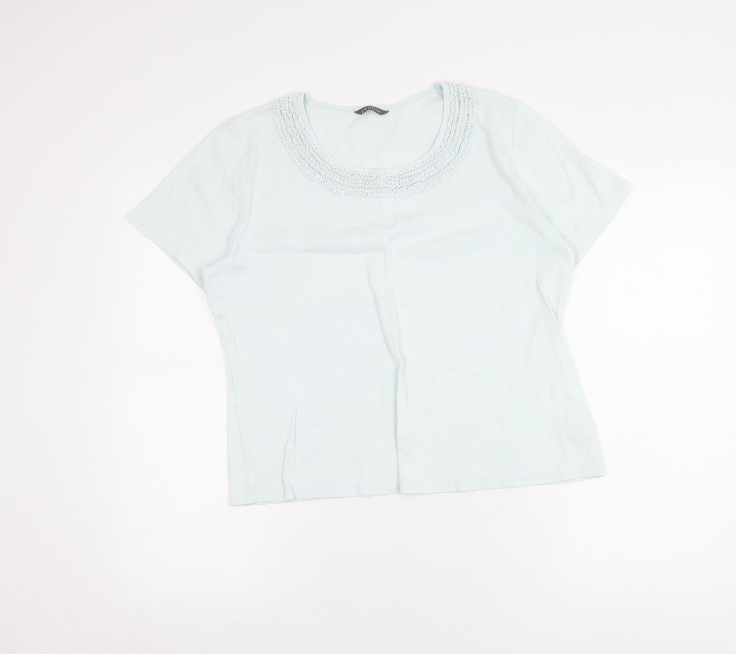 Womens UK Size 16 BHS Blue Basic T-Shirt