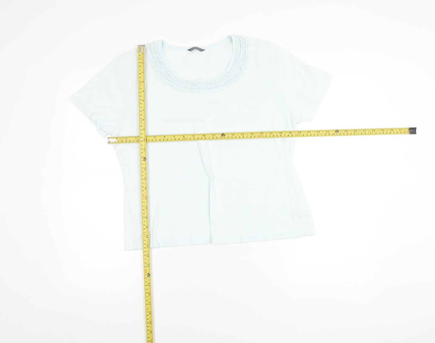 Womens UK Size 16 BHS Blue Basic T-Shirt