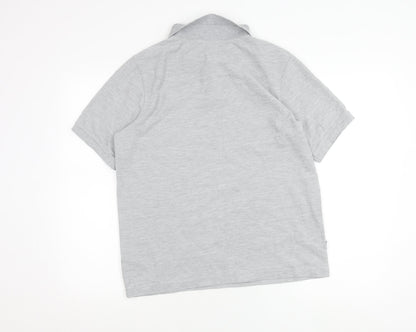 Slazenger Men's Grey Polo Shirt Size M Short Sleeve Sportswear
