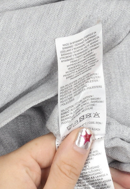 Slazenger Men's Grey Polo Shirt Size M Short Sleeve Sportswear