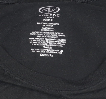 Athletic Works Womens Black S Sleeveless Sports T-Shirt