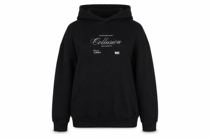 Collusion Womens Black Hoodie UK 10 Pullover Cotton Casual