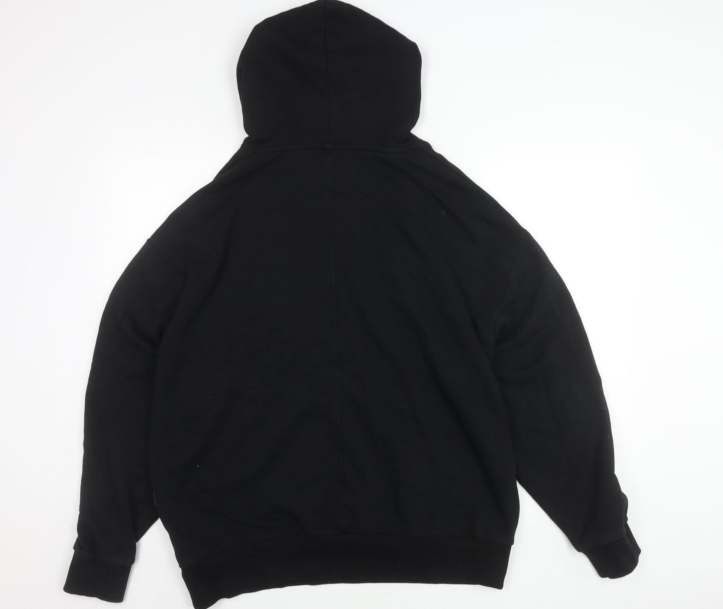 Collusion Womens Black Hoodie UK 10 Pullover Cotton Casual