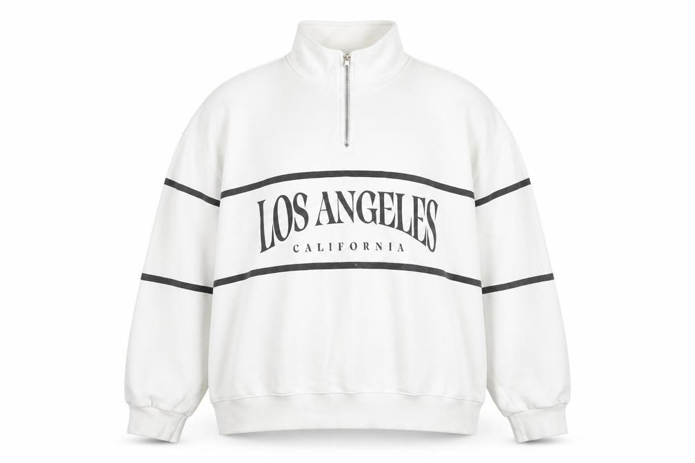 Unisex Adults UK Size XL Pull&Bear White Pullover Sweatshirt