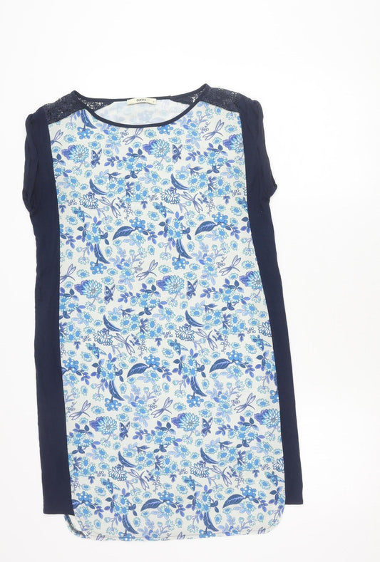 Oasis Women’s Blue Floral Sleeveless Shift Dress Size S