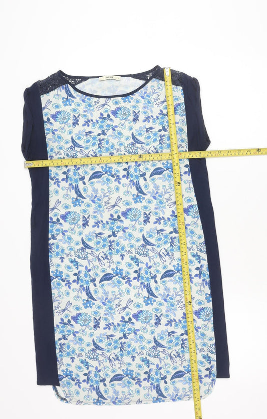 Oasis Women’s Blue Floral Sleeveless Shift Dress Size S