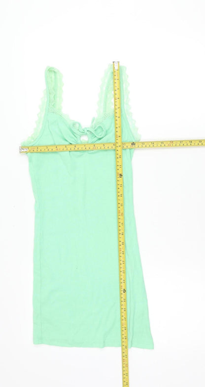 Urban Outfitters Women’s Green Lace Trim XS Slip Mini Dress