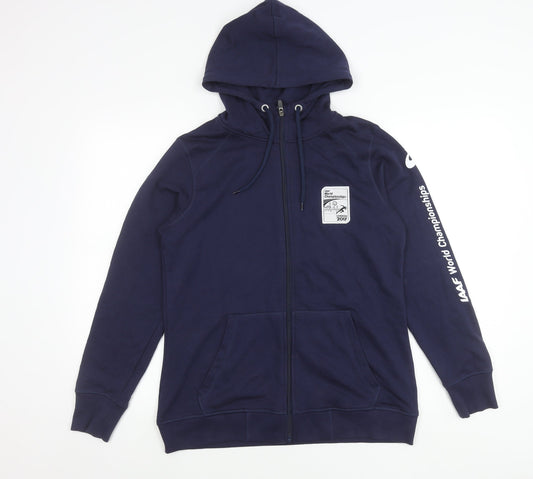 Asics Men’s Blue Hooded Full Zip Jacket L IAAF London 2017