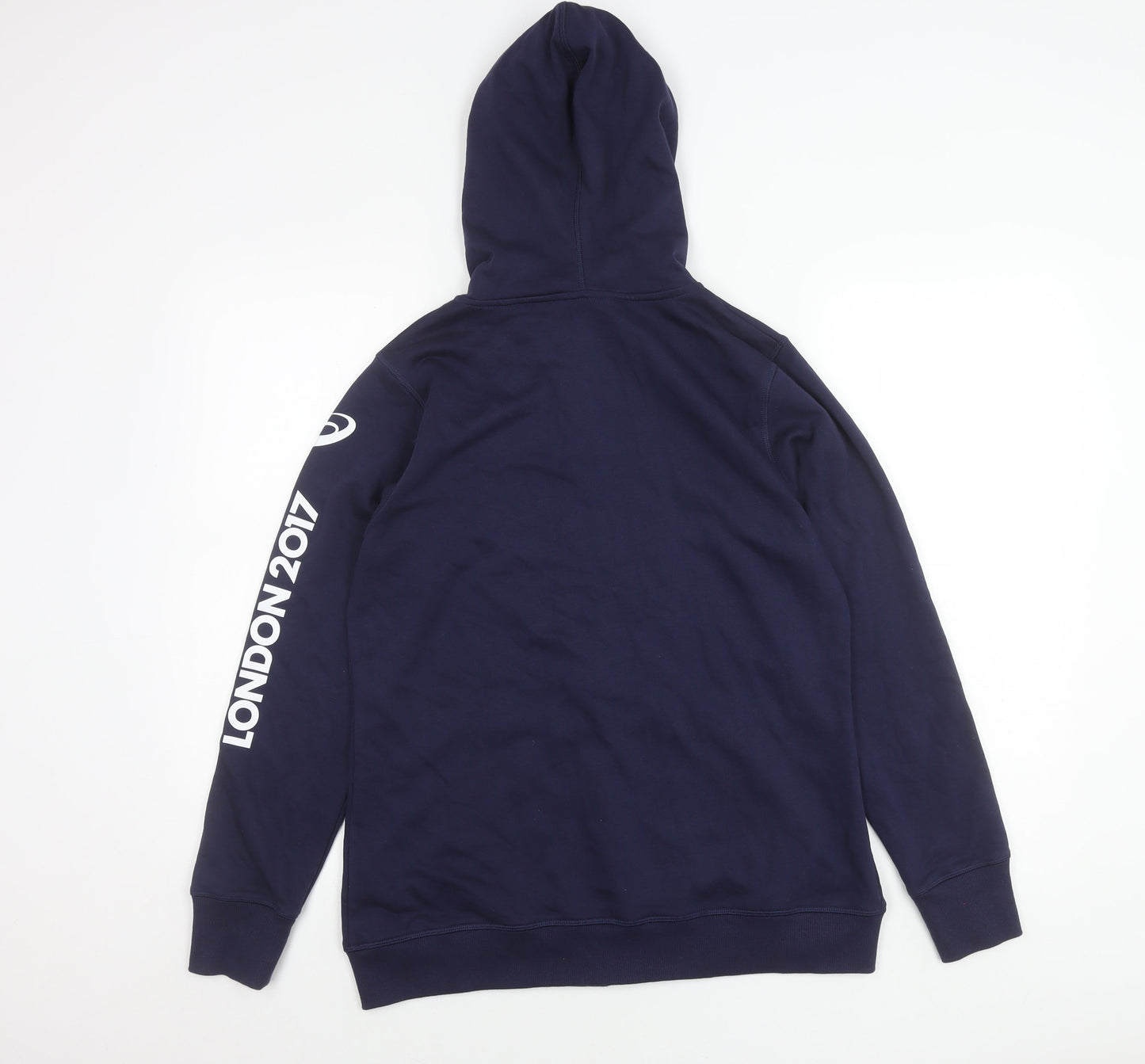 Asics Men’s Blue Hooded Full Zip Jacket L IAAF London 2017