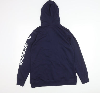 Asics Men’s Blue Hooded Full Zip Jacket L IAAF London 2017