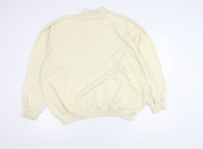 Coconut Club Classics Unisex Ivory Pullover Sweatshirt L Embroidered Logo