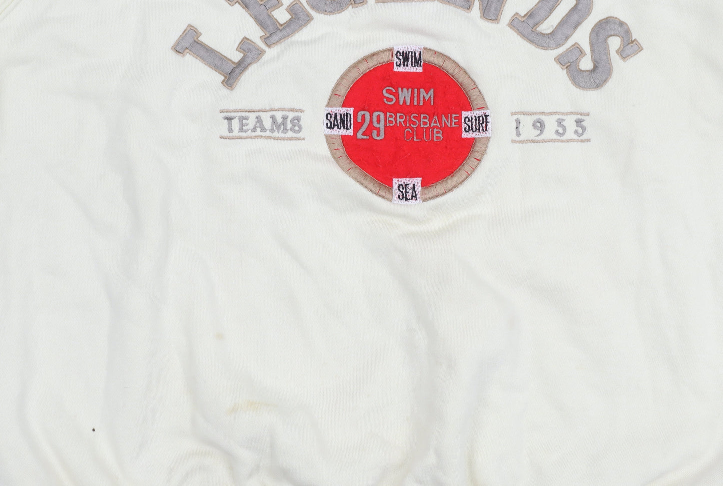 Coconut Club Classics Unisex Ivory Pullover Sweatshirt L Embroidered Logo